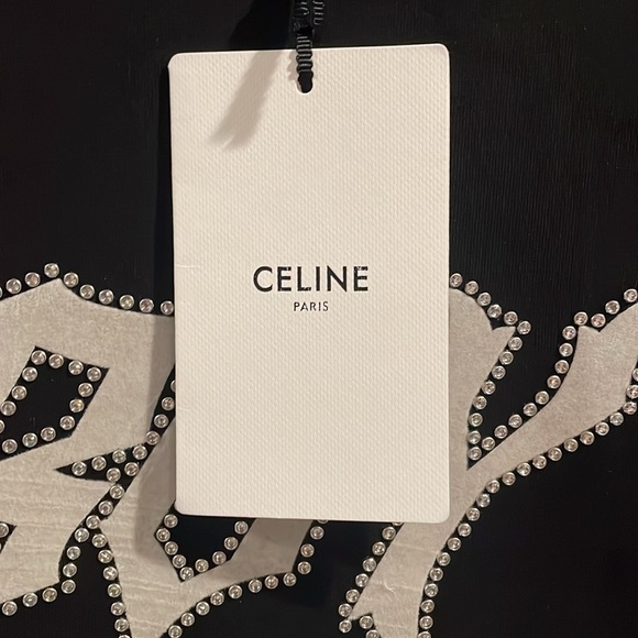 CELINE HOMME FW22/23 BOY DOLL TEE IN SCHWARTZ CRYSTAL ORGANIC COTTON - Picture 2 of 5